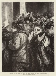 Warten auf die Türöffnung, die Menge vor dem Salon in Monte Carlo